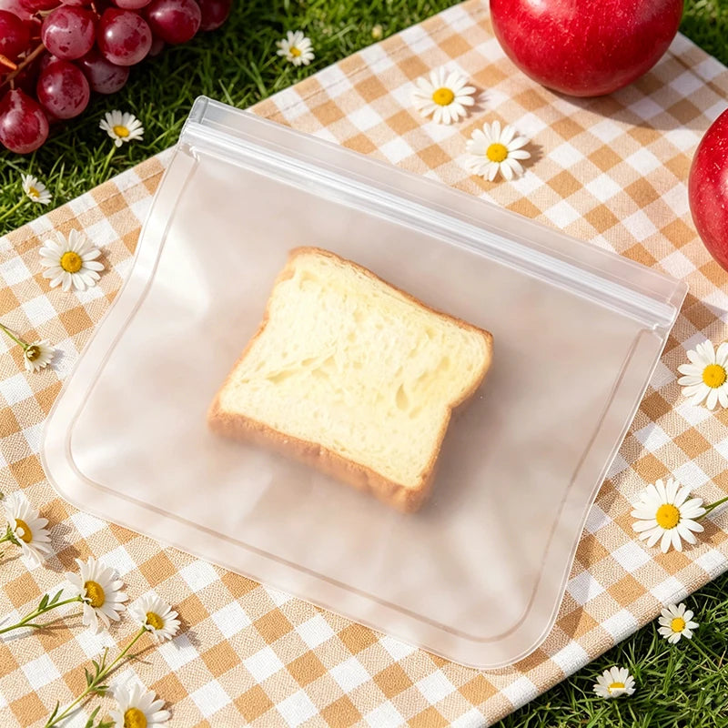 Bolsas de Silicona Reutilizables para Alimentos — Herméticas