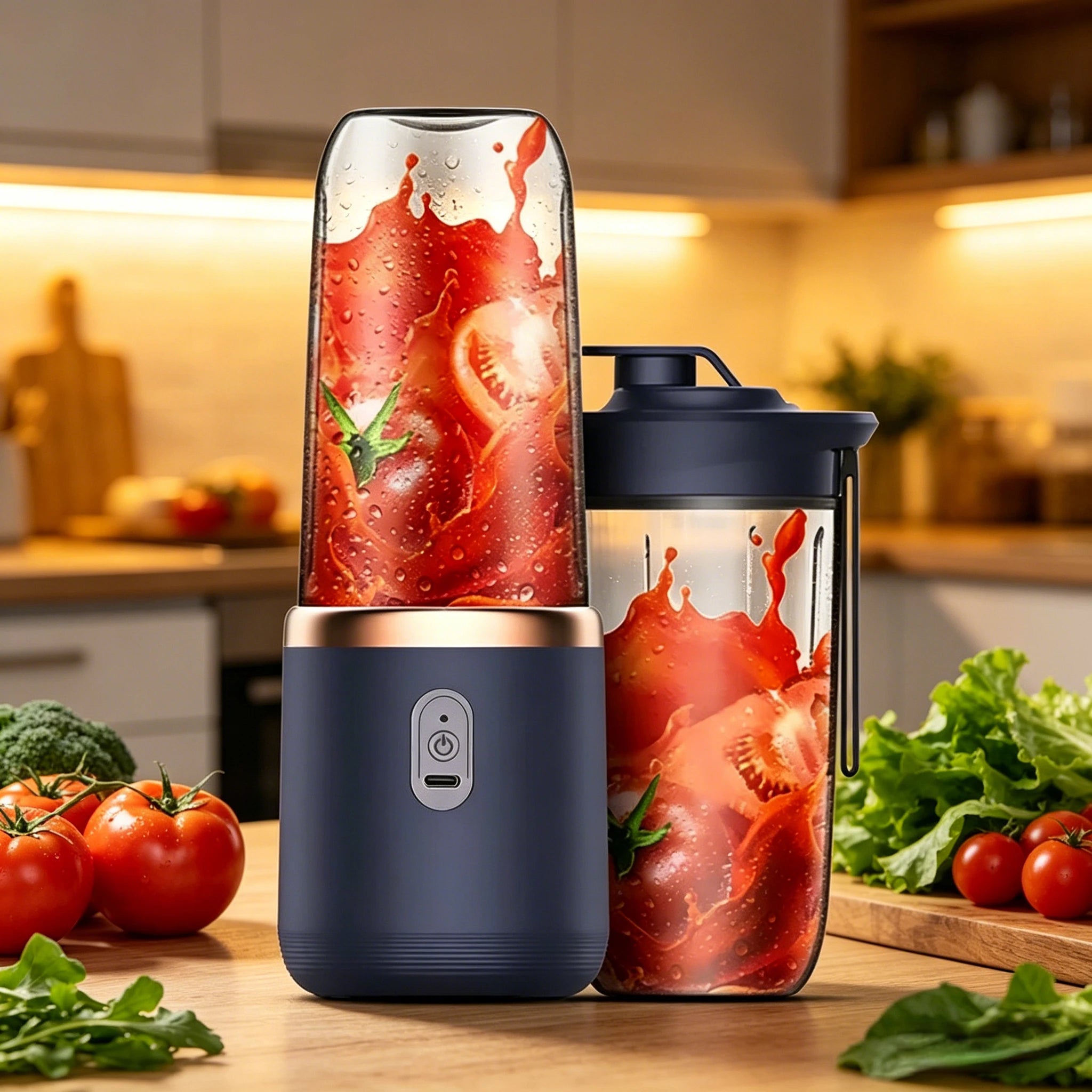 Licuadora Portátil Recargable USB 400ml — Jugos y Batidos