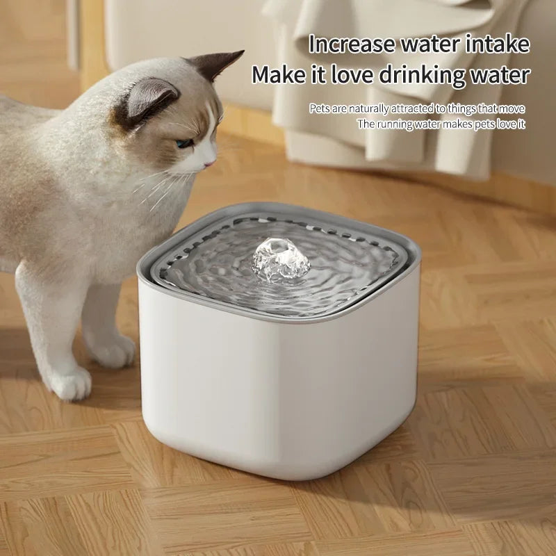 Fuente de Agua para Mascotas con Filtro — Bebedero Automático 3L