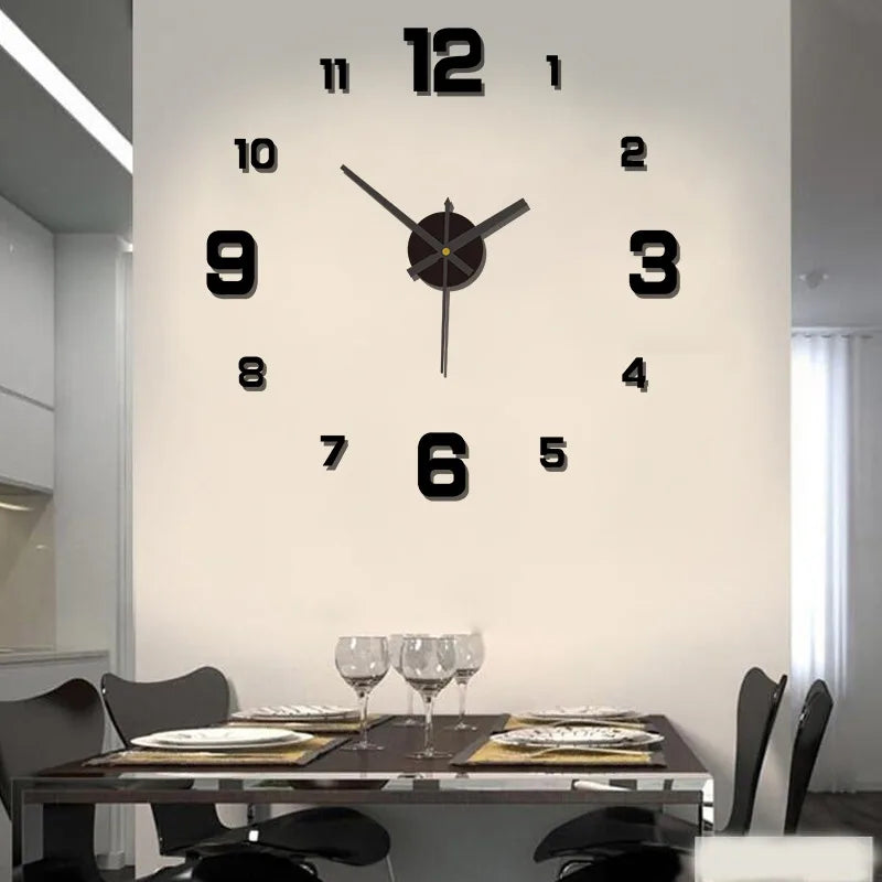 Reloj de Pared 3D DIY Moderno Silencioso