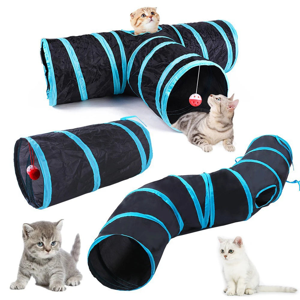 Túnel Plegable para Gato — Juguete y Escondite
