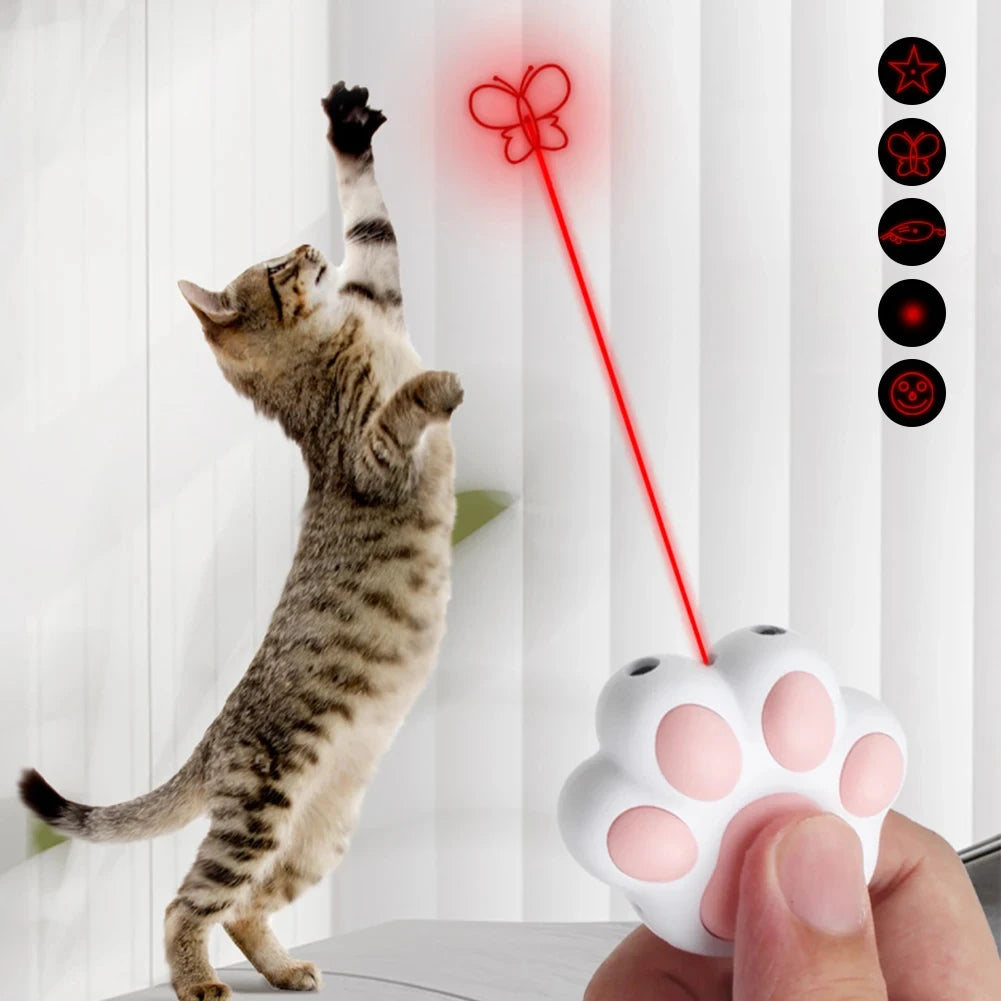 Lápiz Láser Multipatrón para Gato — Juguete Interactivo