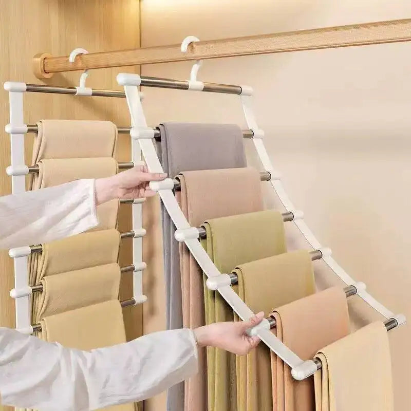 Organizador Multicapa de Pantalones — Ahorra Espacio en el Clóset