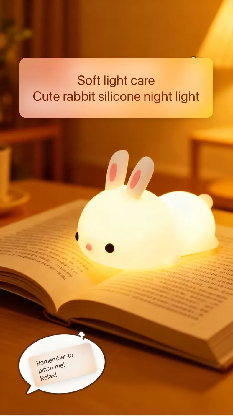 Luz Nocturna de Silicona Conejito