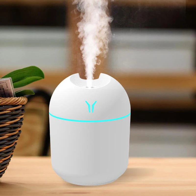 Humidificador Mini USB 300ml — Niebla y Luz LED